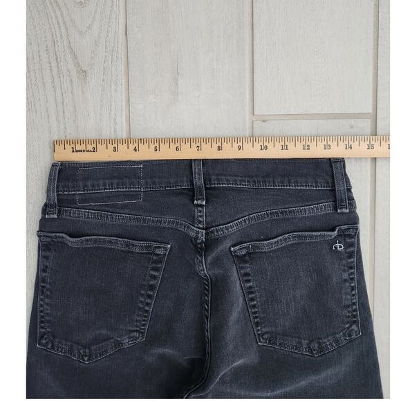 Rag & Bone Jeans 29x25 Fit 2 Slim Denim Pants Button Fly Black Cotton Stretch - Picture 7 of 10
